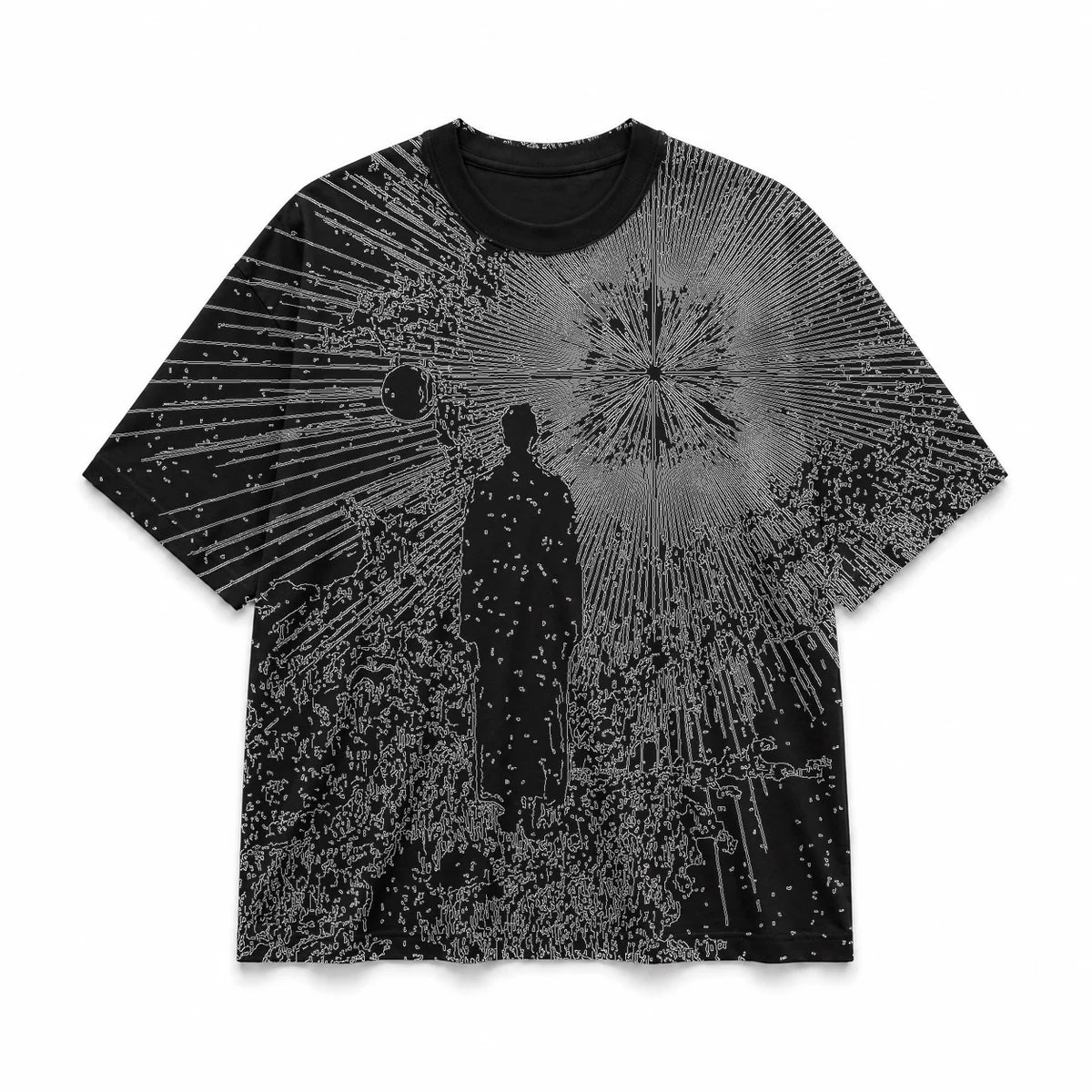 020 — Black Oversized Tee — Basic shirt