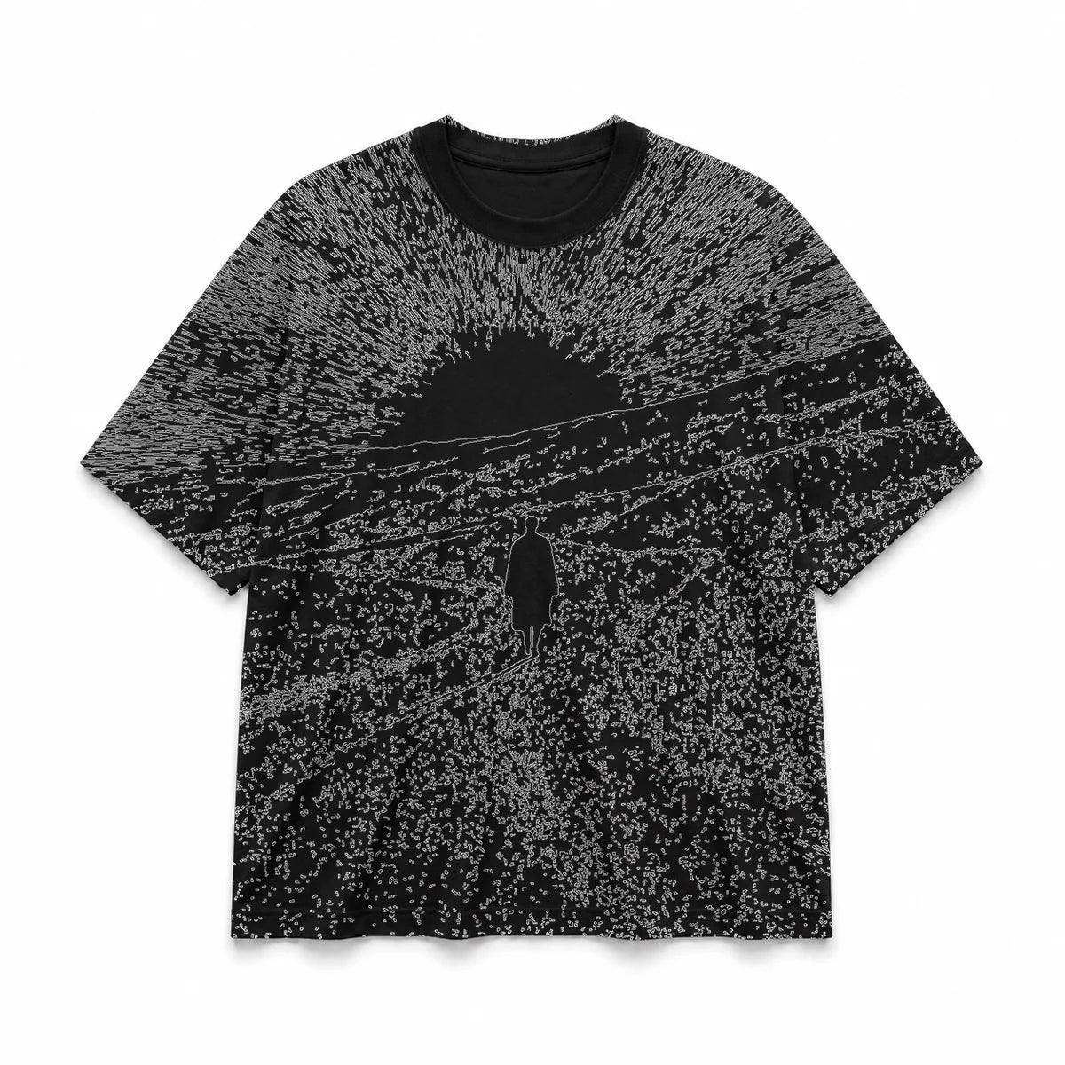 018 — Black Oversized Tee — Basic shirt