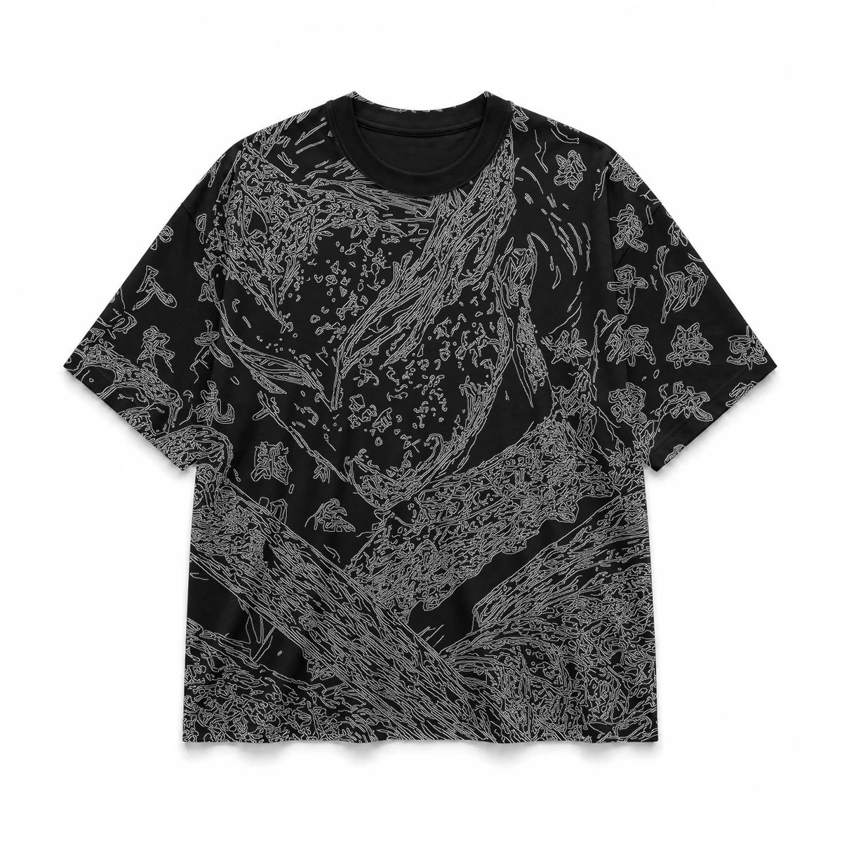 009 — Black Oversized Tee — Basic shirt