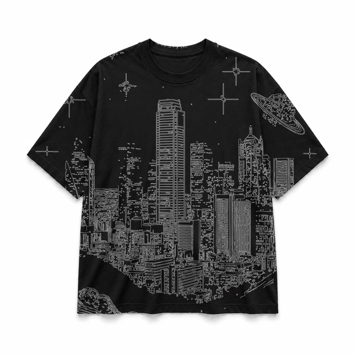 040 — Black Oversized Tee — Basic shirt