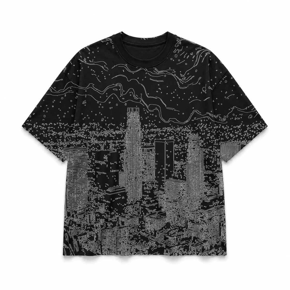 038 — Black Oversized Tee — Basic shirt